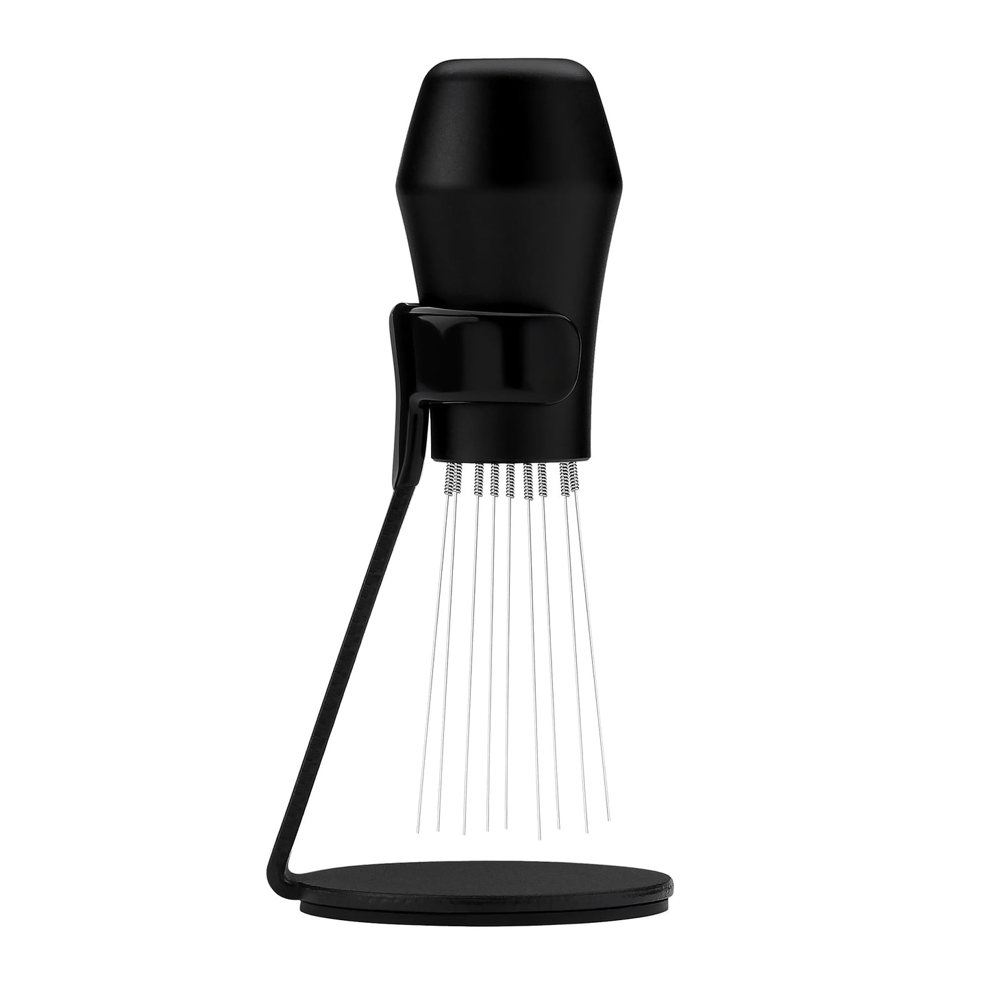 Normcore WDT Distribution Tool with Stand V3-9 Prong Needle Espresso Stirrer - 18 Needles 0.25mm / 0.3mm Thick Spring Wires - Weiss Distribution