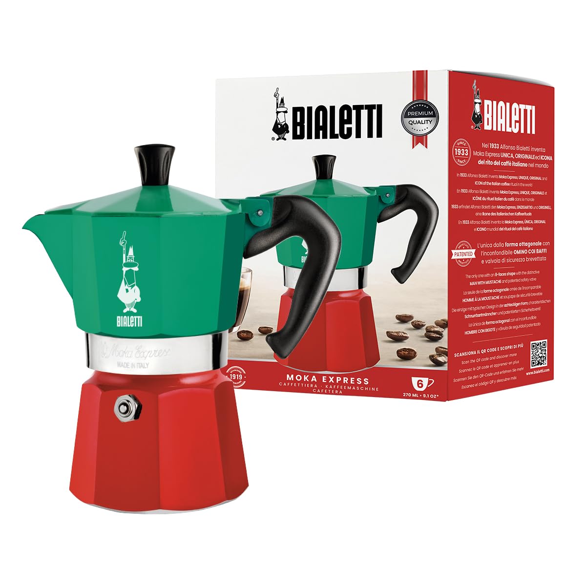 Bialetti Moka Express 6 Cup Espresso Maker