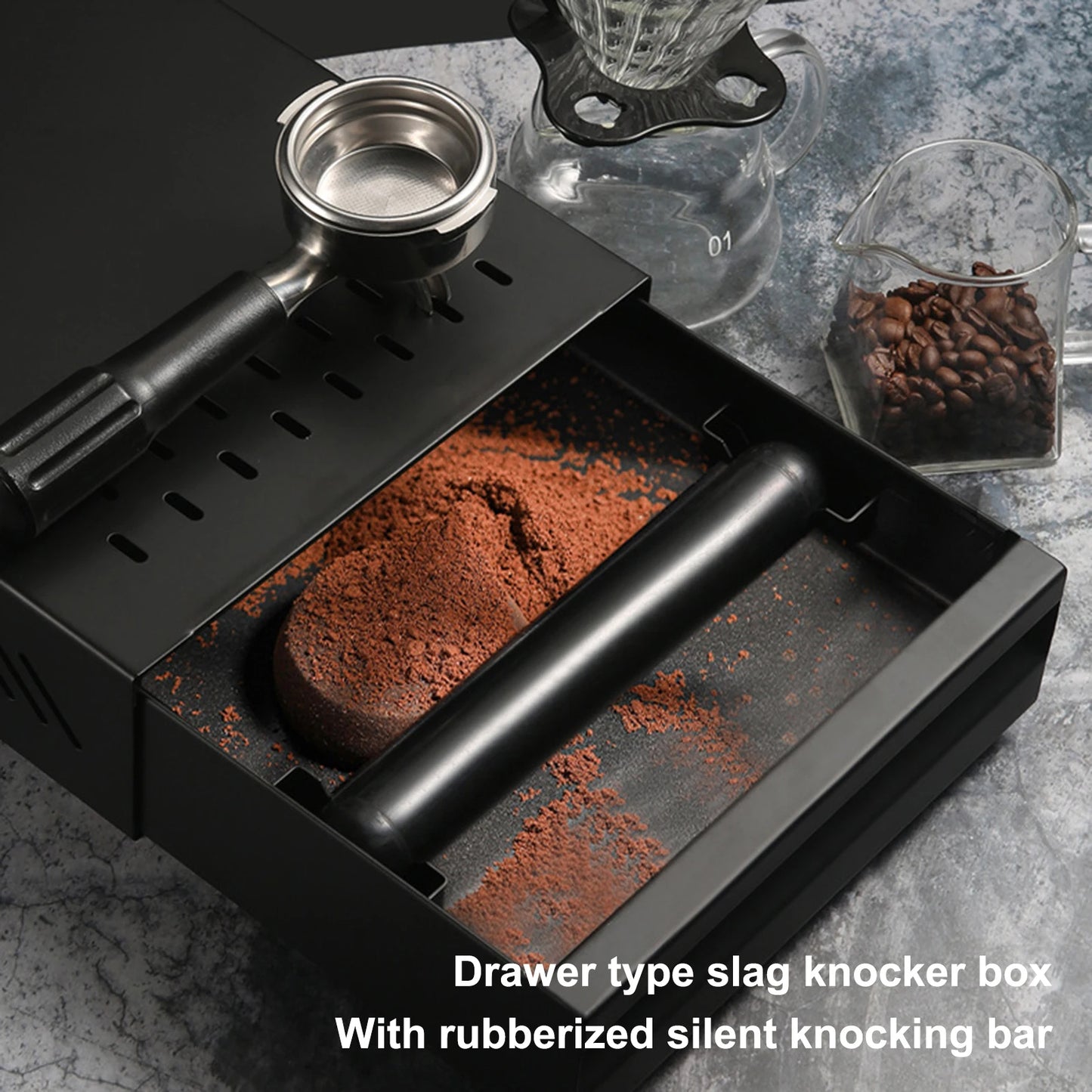 Drawer Espresso Grounds Residue Knock Box | Small Size
