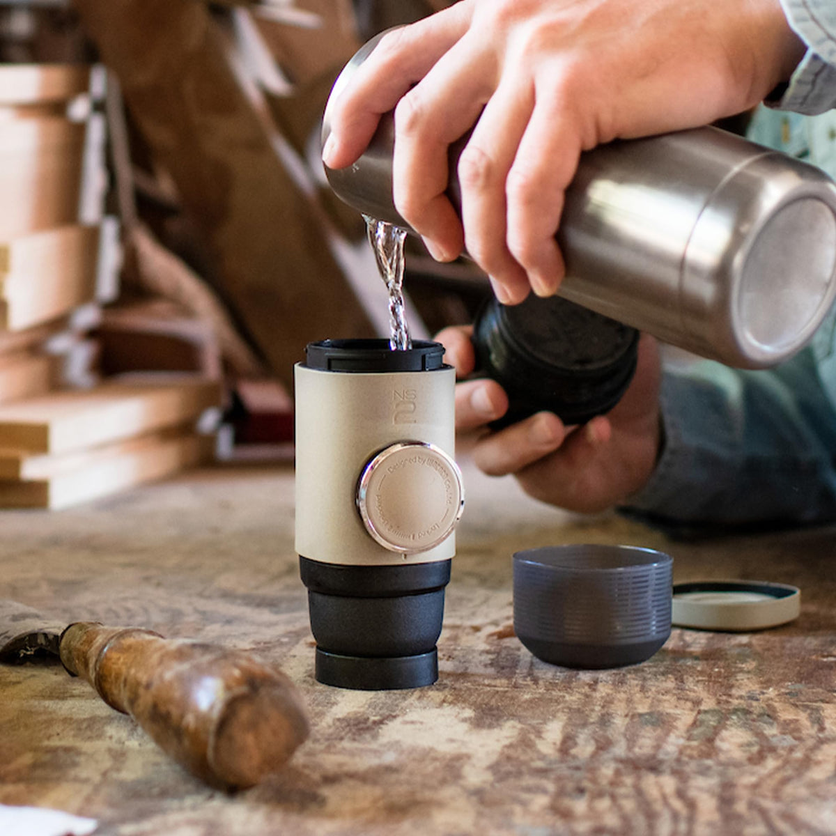 WACACO Minipresso NS2, Portable Espresso Maker Compatible with *Nespresso*Original Capsules and Compatibles, Manually Operated, 18 Bar Small Handheld