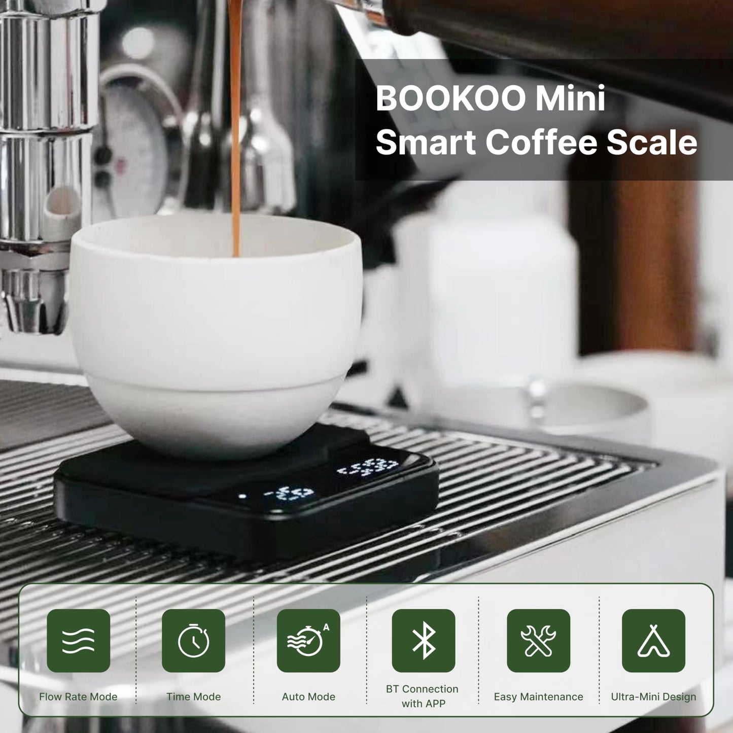 Themis Mini Coffee Scale With Digital Timer And Flow