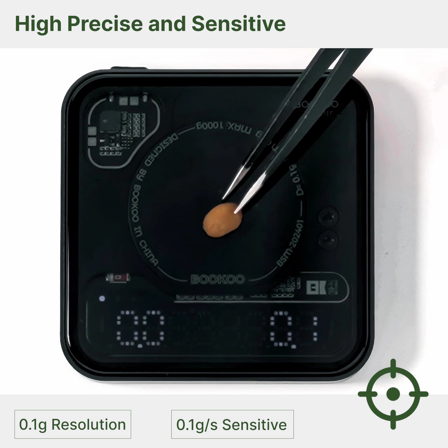 Themis Mini Coffee Scale With Digital Timer And Flow