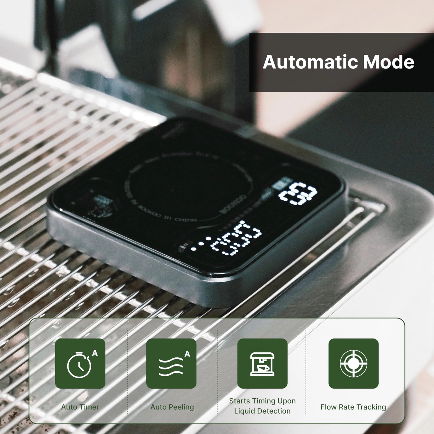 Themis Mini Coffee Scale With Digital Timer And Flow