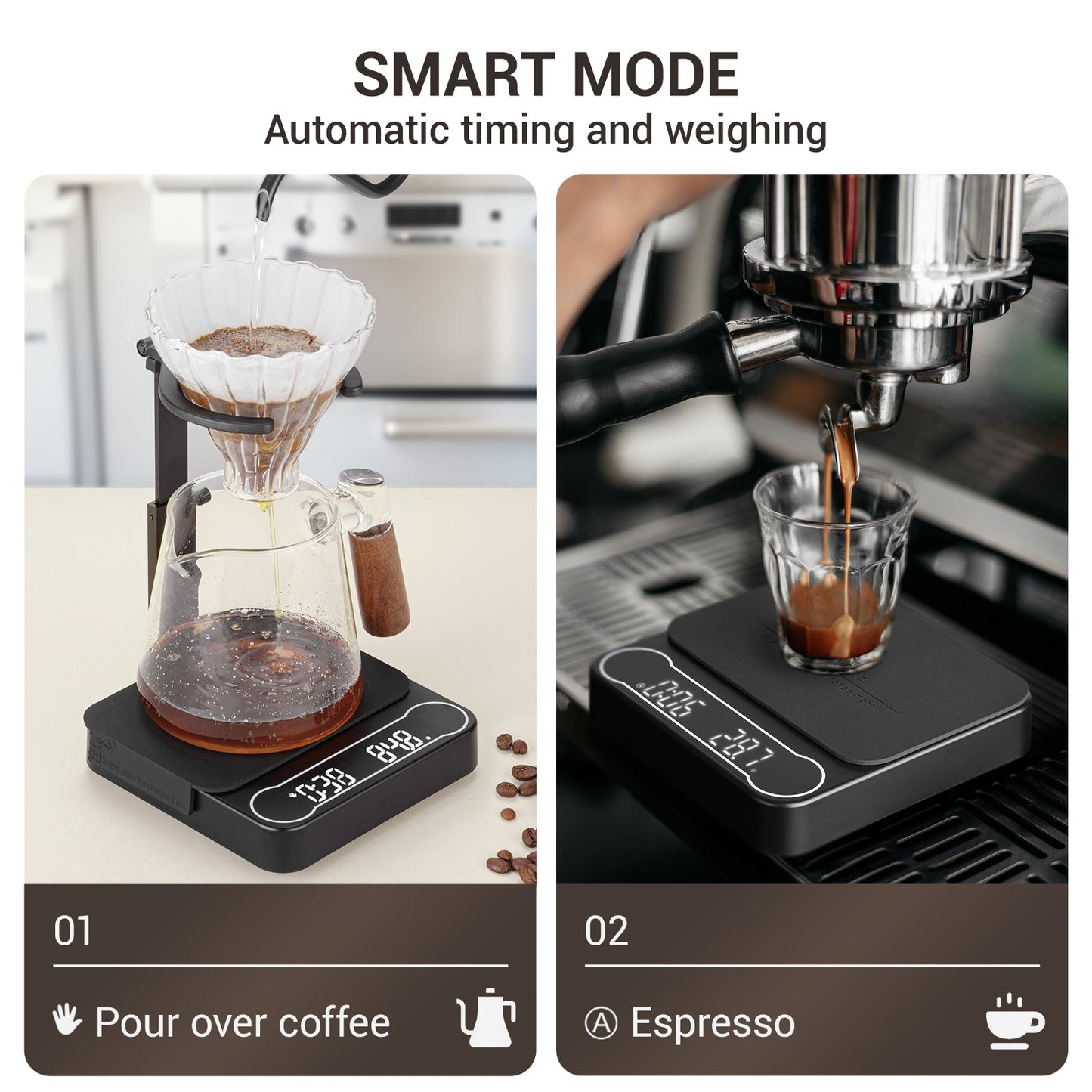 Scorpion Multi-modes Smart Coffee Scale with Foldable and adjustable Stand