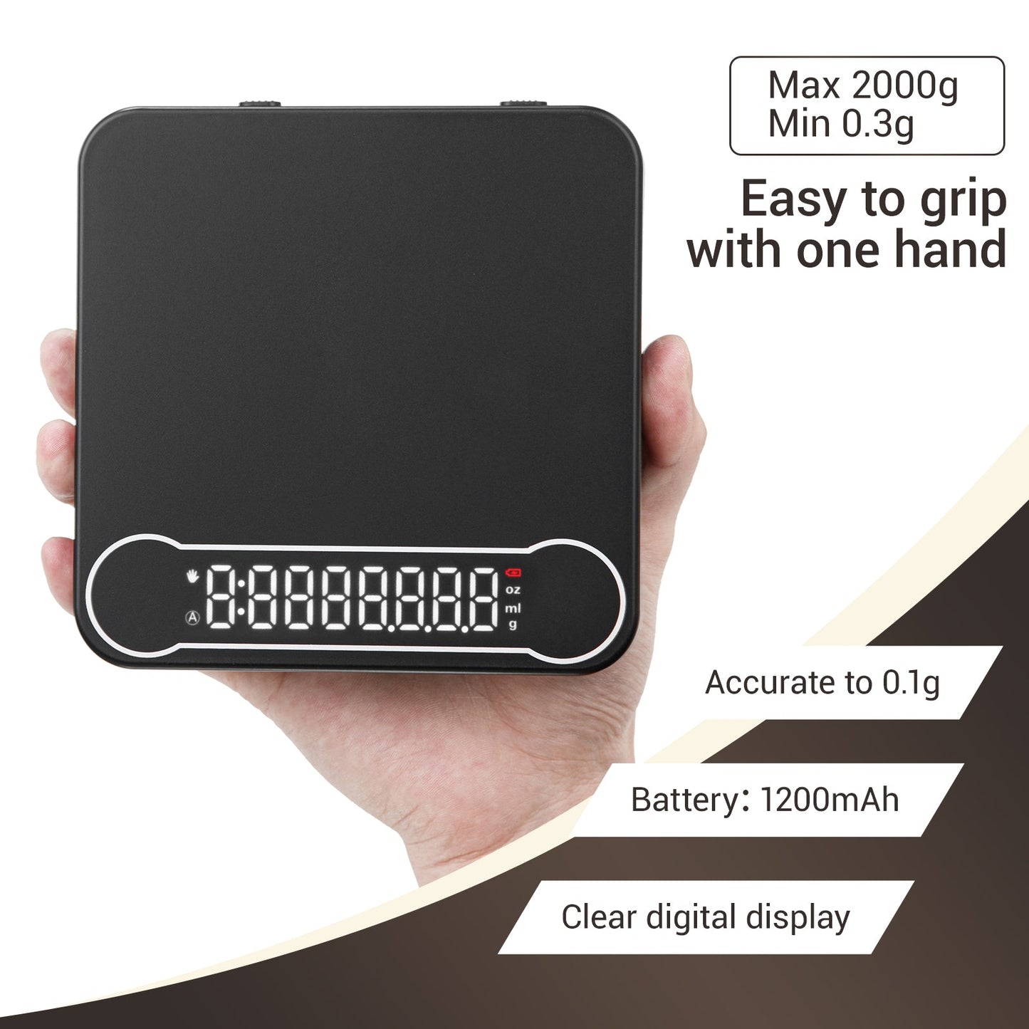 Scorpion Multi-modes Smart Coffee Scale with Foldable and adjustable Stand