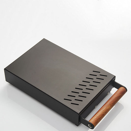 Drawer Espresso Grounds Residue Knock Box | Wood Handle
