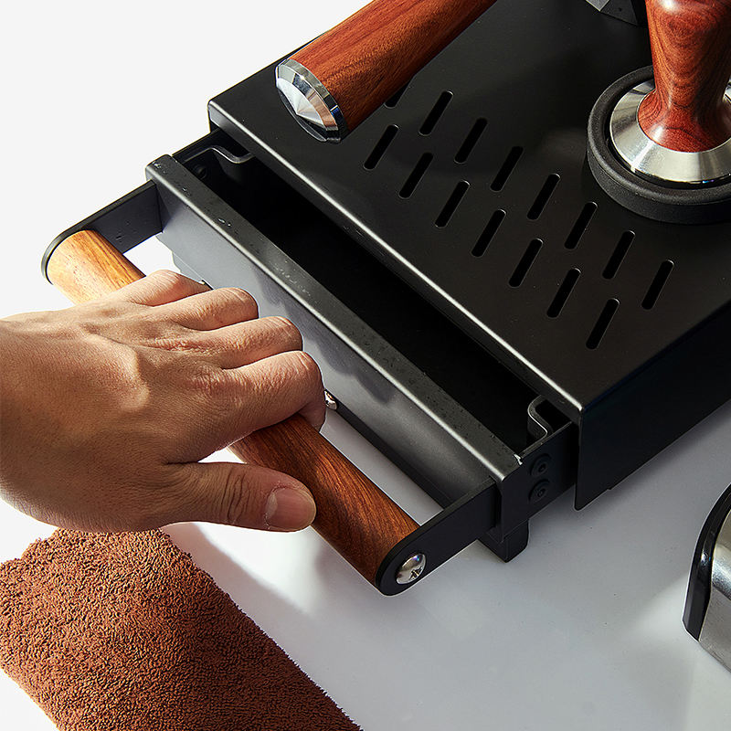 Drawer Espresso Grounds Residue Knock Box | Wood Handle