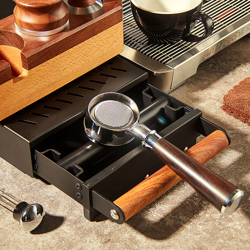 Drawer Espresso Grounds Residue Knock Box | Wood Handle