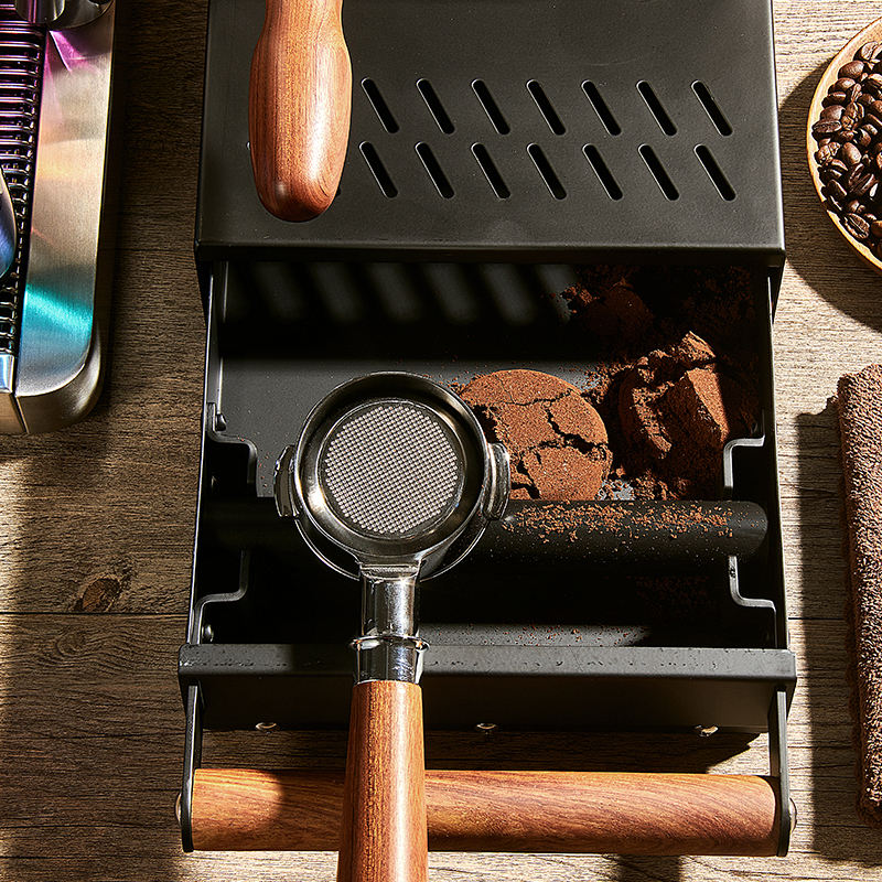 Drawer Espresso Grounds Residue Knock Box | Wood Handle