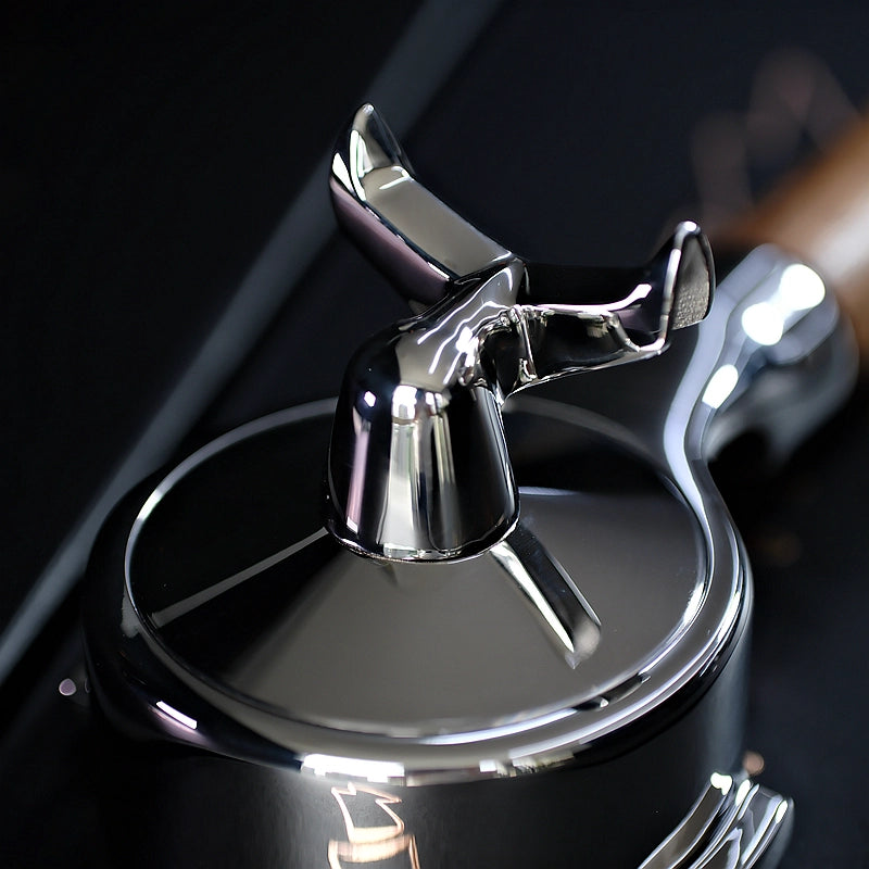 The Espresso Portafilter With Walnut Handle And Changeable Bottom