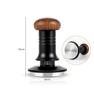 Kaffee-Tamper mit konstantem Anpressdruck | Walnuss-Design