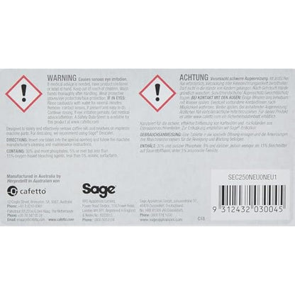 Sage - Espresso Cleaning Tablets - Removes Coffee Oils & Residues from all Sage Espresso Machines, 8 Count (Pack of 1)