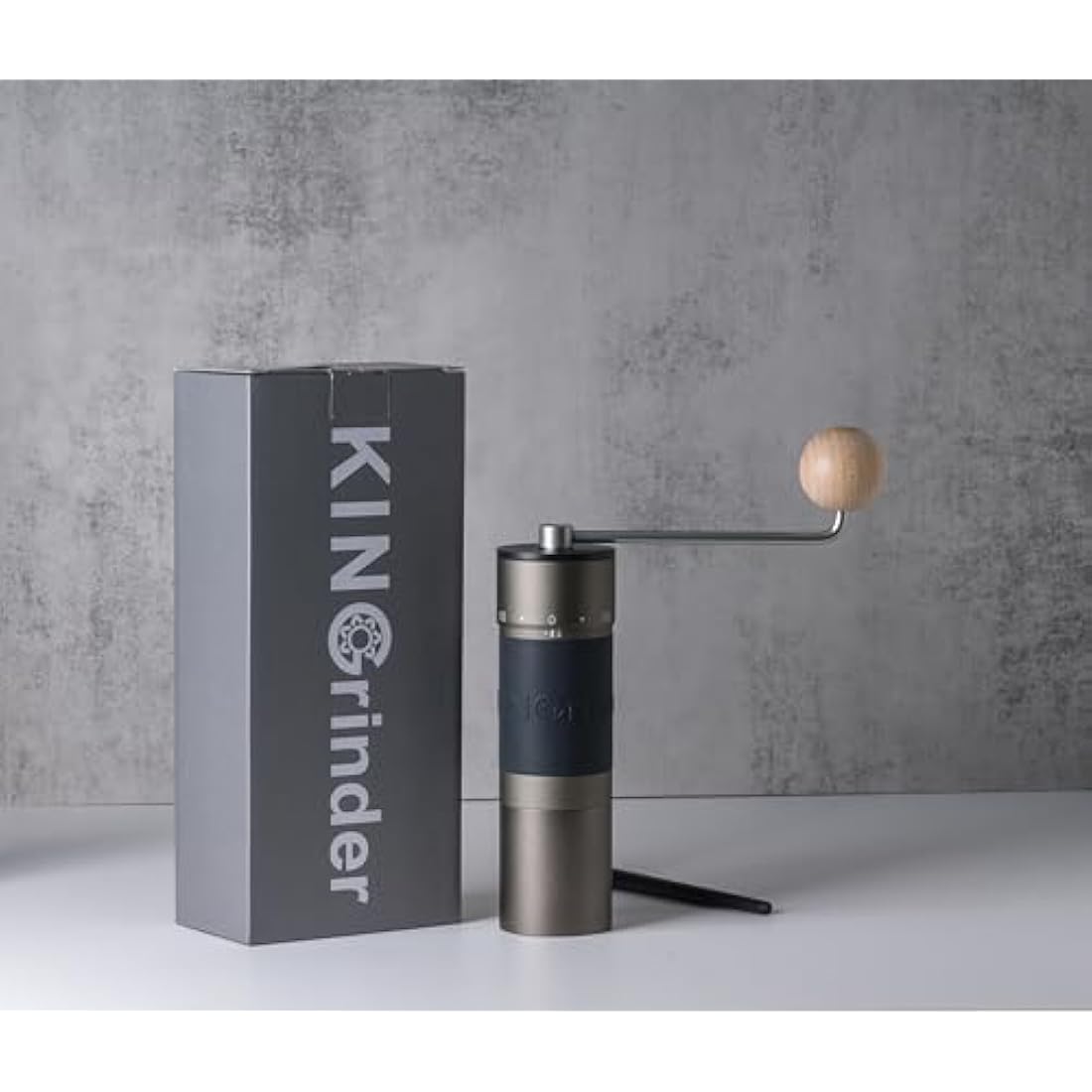 【Famous KOL Recommended】 KINGrinder K6 Manual Hand Coffee Grinder with Straight Handle for French Press, Drip, Espresso with Assembly Consistency Stainless Steel Conical Burr Mill, 35g Capacity