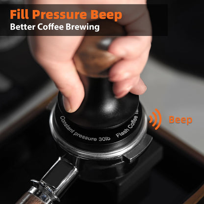 MHW-3BOMBER 58mm Coffee Tamper 2.0 with Sound Feedback 30lb/15lb, Espresso Tamper Constant Pressure with 3 Spring Loaded, Newbie/Female Friendly