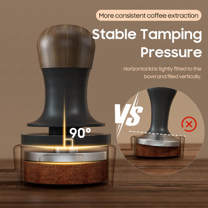 MHW-3BOMBER 58mm Coffee Tamper 2.0 with Sound Feedback 30lb/15lb, Espresso Tamper Constant Pressure with 3 Spring Loaded, Newbie/Female Friendly