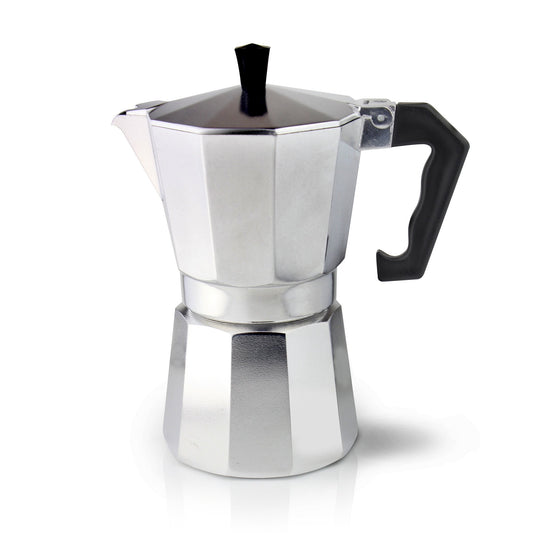 Cafe Ole 12-Cup Italian Style Aluminium Espresso Coffee Maker, Silver, 480 ml