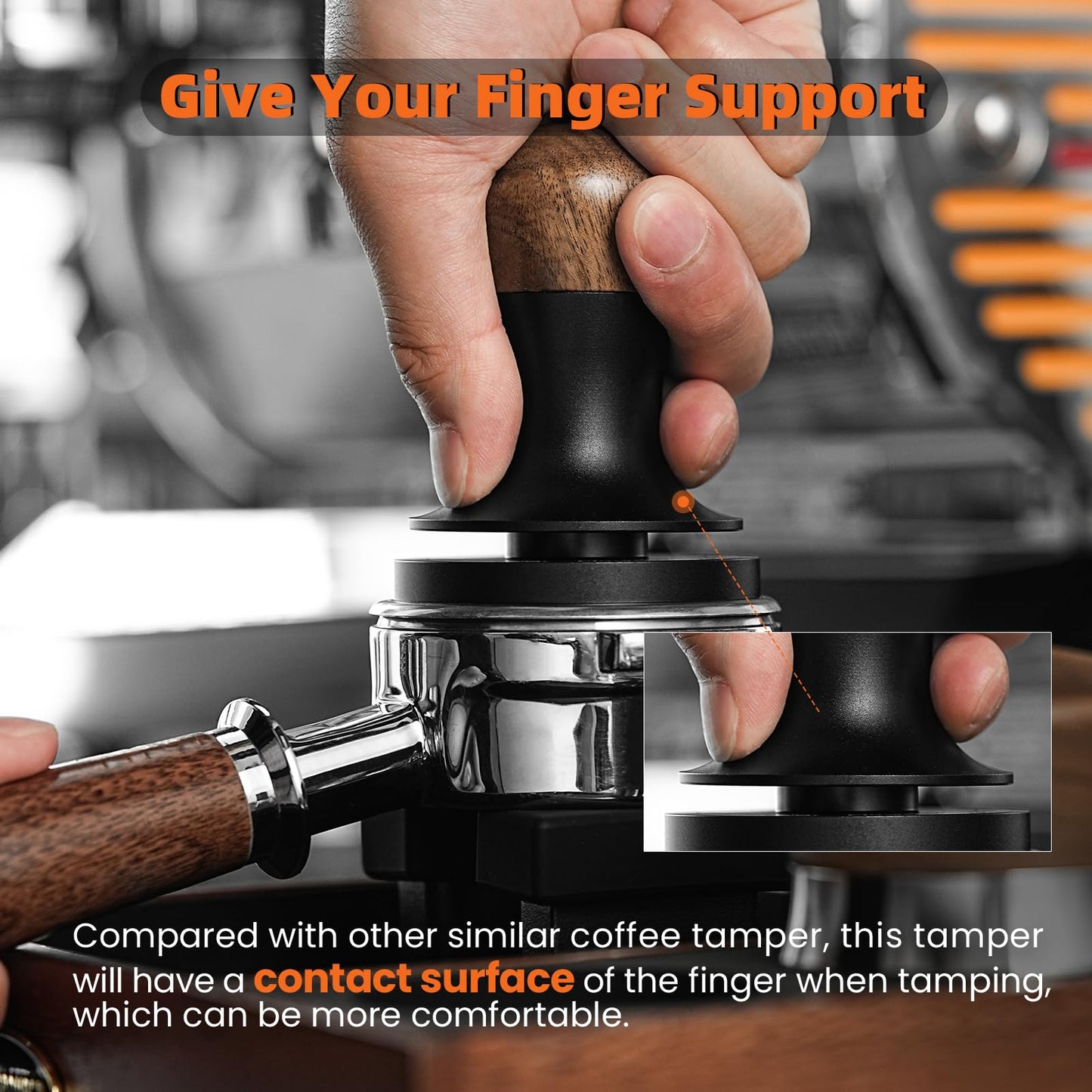 MHW-3BOMBER 58mm Coffee Tamper 2.0 with Sound Feedback 30lb/15lb, Espresso Tamper Constant Pressure with 3 Spring Loaded, Newbie/Female Friendly