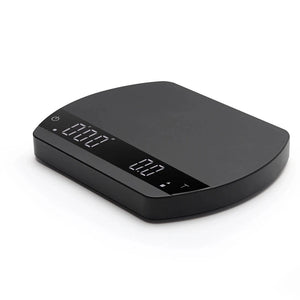 Felicita Arc smart espresso and coffee scale with LED display in matte black aluminum finish