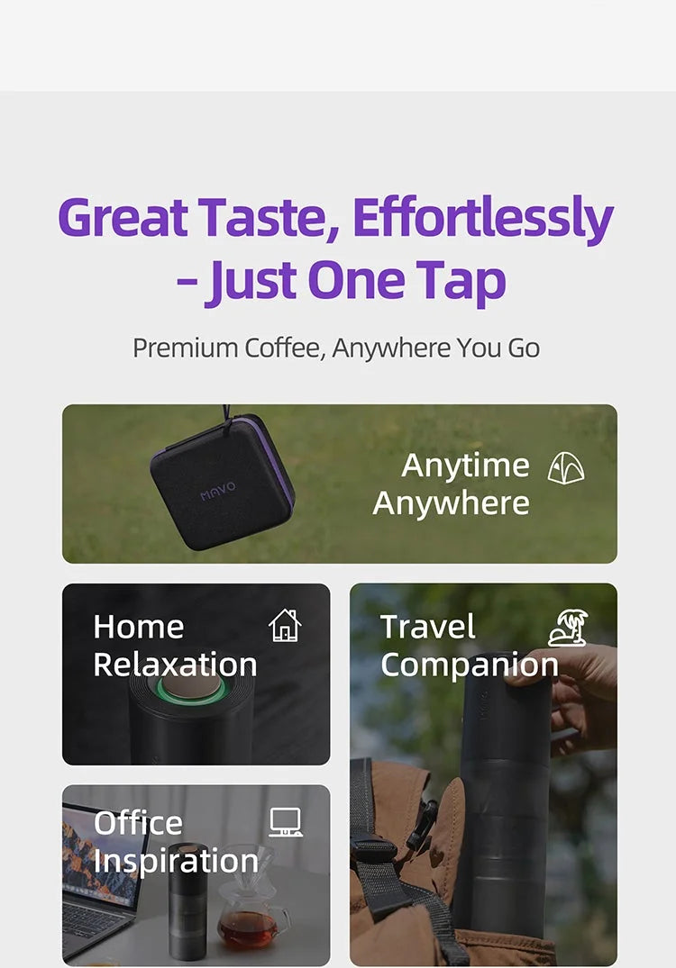 MAVO Aurora use scenes: anytime anywhere, home, travel and office