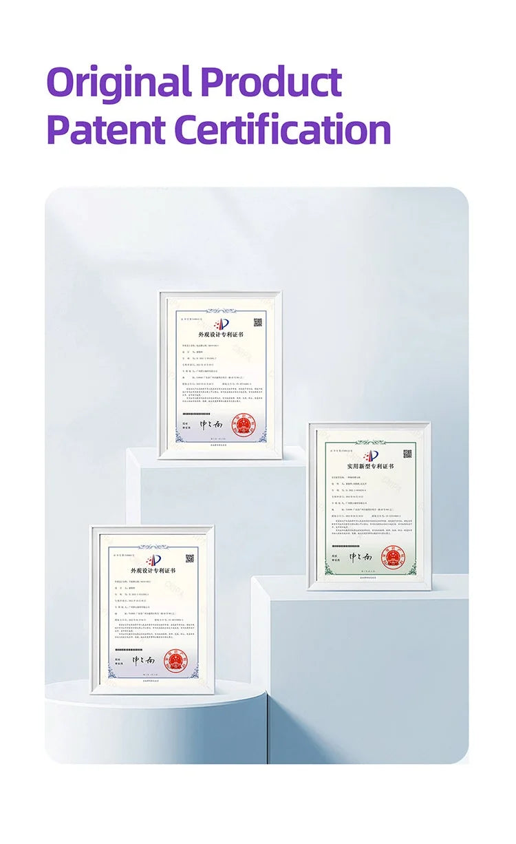MAVO Aurora original product patent certificates