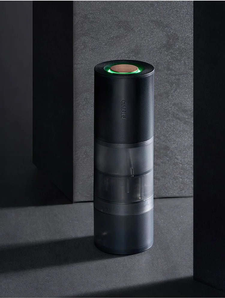 MAVO Aurora standing on dark stone with the ring light on