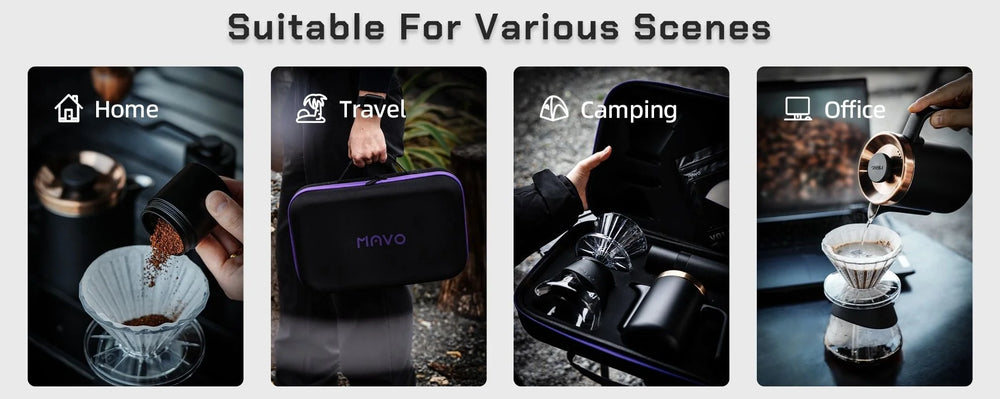 The MAVO GOGOBOX suits various scenes: home, travel, camping and office