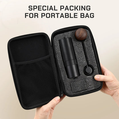 MAVO Wizard 2.0 packed in its open zip-up hard carrying case with foam insert
