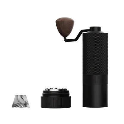 MAVO Wizard 2.0 in black with the Espresso burr (hexagonal conical burr)