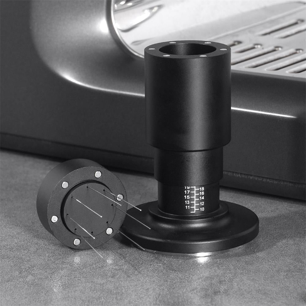 Black KingKong 2 in 1 Constant Pressure Coffee Tamper with WDT Needle Tool