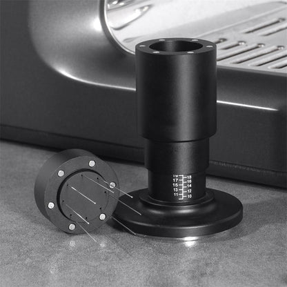 Black KingKong 2 in 1 Constant Pressure Coffee Tamper with WDT Needle Tool