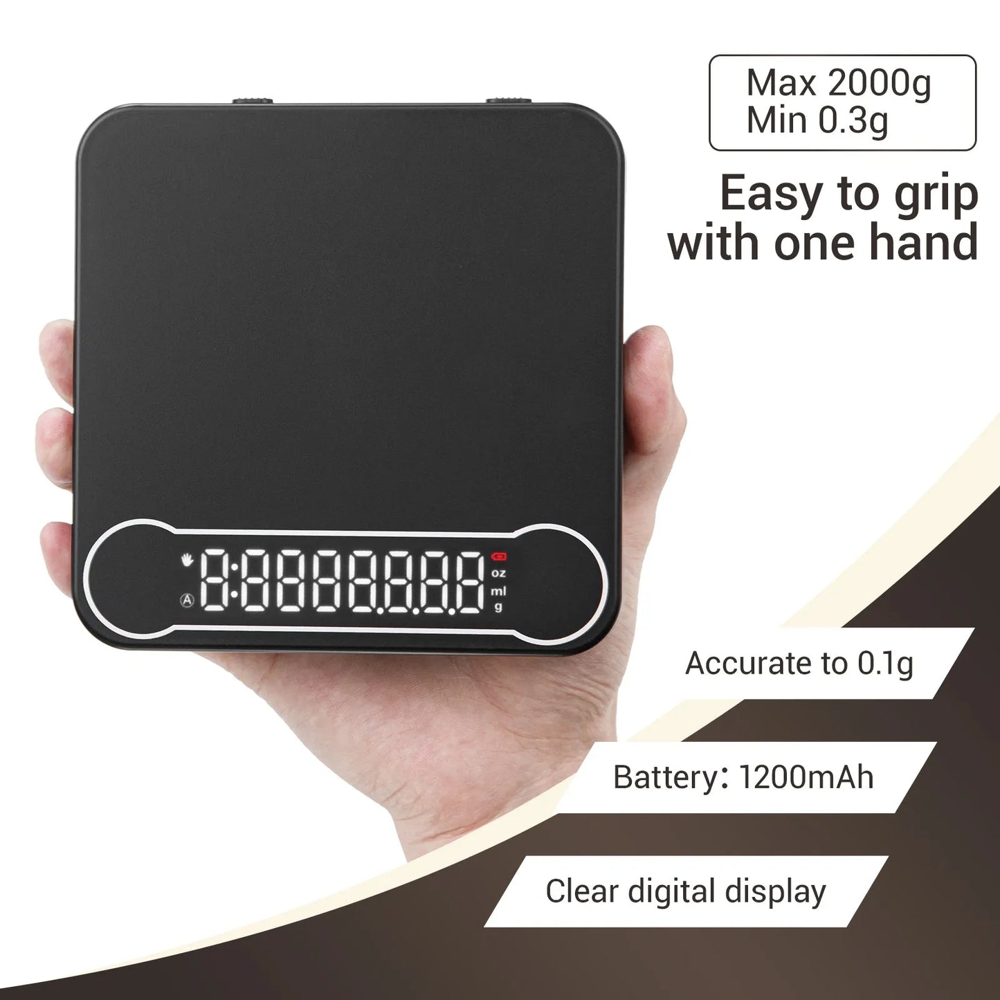 Scorpion Multi-modes Smart Coffee Scale with Foldable and adjustable Stand