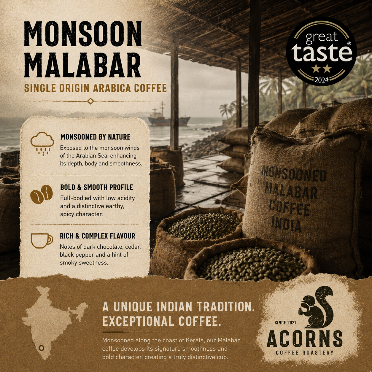 Monsooned Malabar Medium Roast