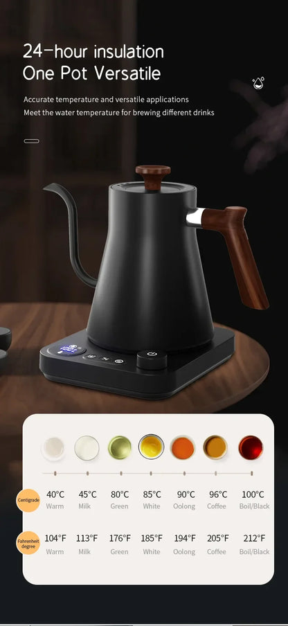 Electric Gooseneck Kettle | Hand Brew Coffee Pot | Smart Temperature Control Pot