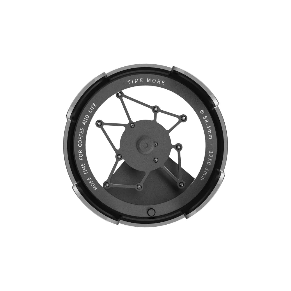 Top-down view of the silver Autospin WDT Tool showing the needle arm and the engraved text around its rim