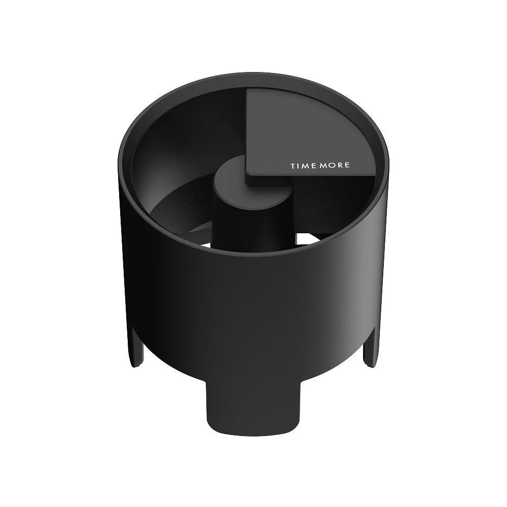 TIMEMORE Autospin WDT Tool in Black, front three-quarter view of the cylindrical body with four legs and the open top