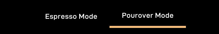 Tab heading: Pourover Mode (selected) and Espresso Mode