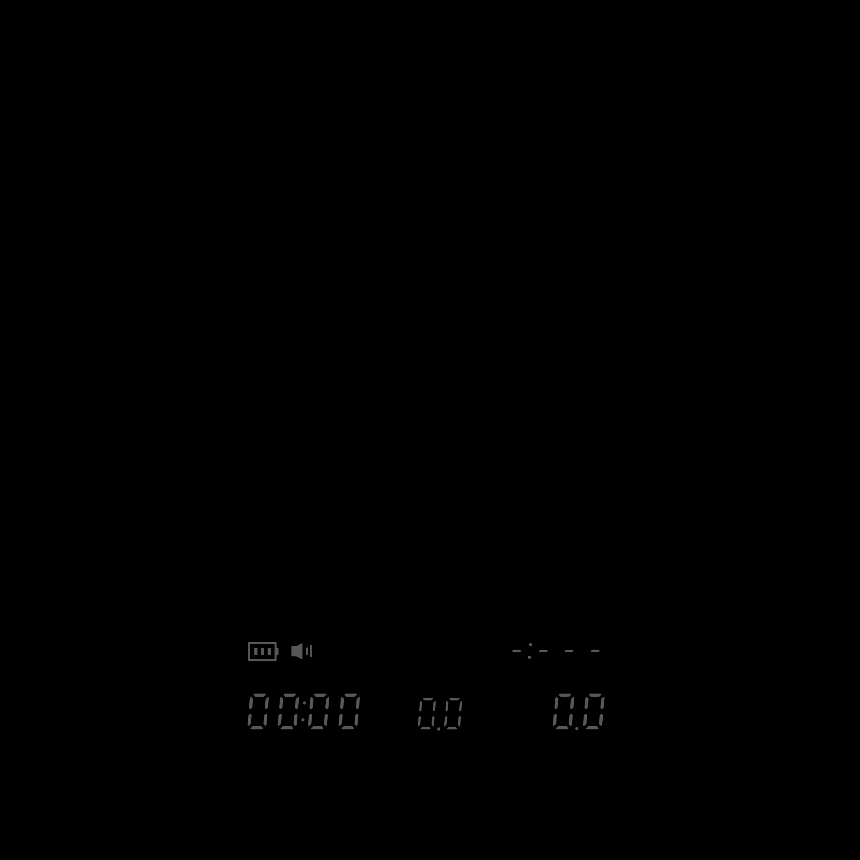 Animation of the TIMEMORE Basic 3 coming apart into its layers — top panel, chassis, metal shield plate over the load cell and base — then reassembling into the finished black scale