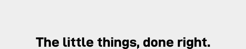 Headline 'The little things, done right.' introducing the Dot's small design details