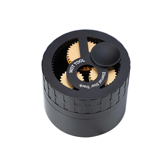 Metal Espresso WDT Tool - Star Track Gear Design Espresso Powder Stirring Needles Distributor with Three-stage Magnetic Powder Ring