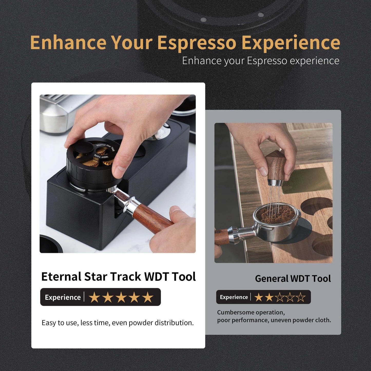 Star Track Gear Design Espresso Powder Stirring Needles Distributor | WDT Tool