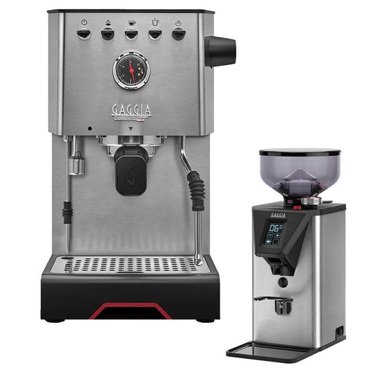 Gaggia Classic GT Prosumer - Inox & Gaggia MDF55 Grinder Bundle