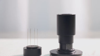 Black KingKong 2 in 1 Constant Pressure Coffee Tamper with WDT Needle Tool
